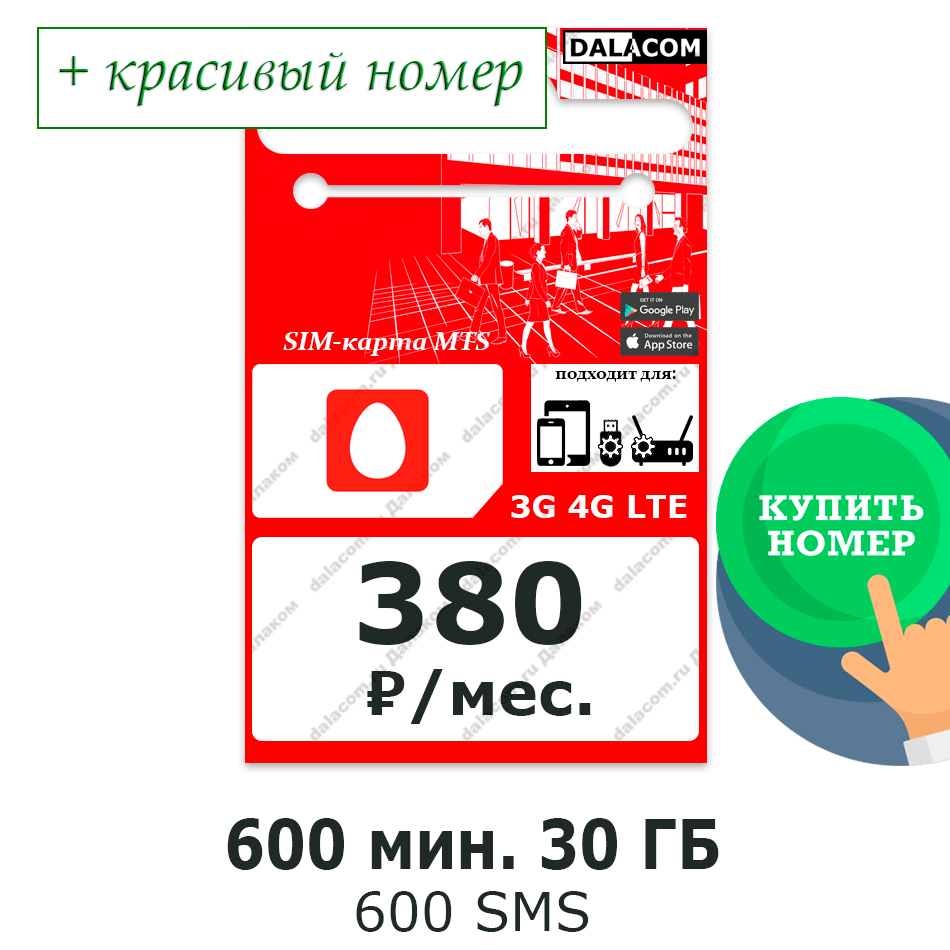 SIM-карта, тариф "RED 380"